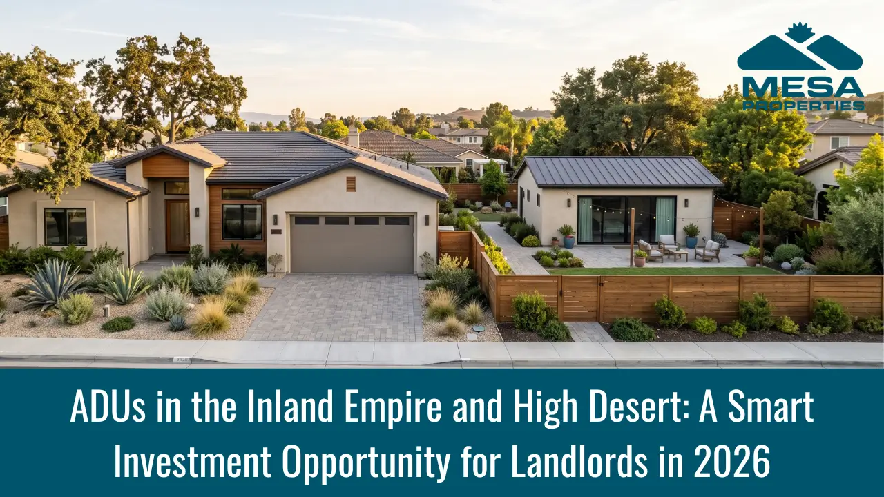 ADUs in the Inland Empire and High Desert: A Smart Investment Opportunity for Landlords in 2026
